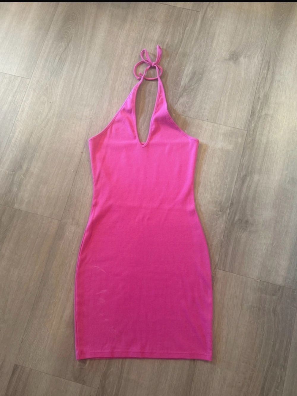 wild fable Hot Pink Halter Mini Dress